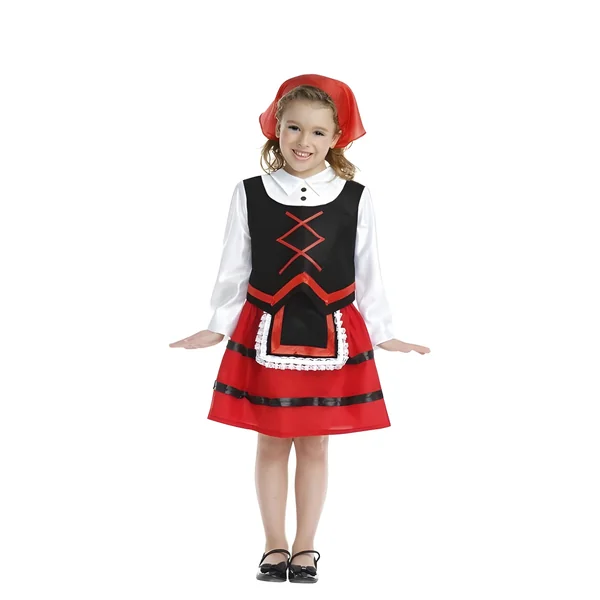 Disfraz de pastora rojo para niña