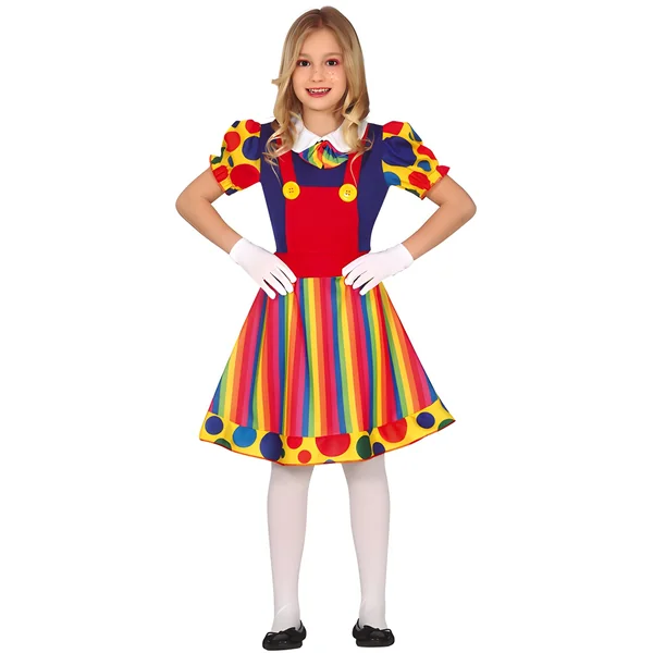 Disfraz de payaso arcoiris para niña
