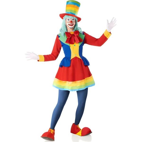 Disfraz de payaso micolor para mujer