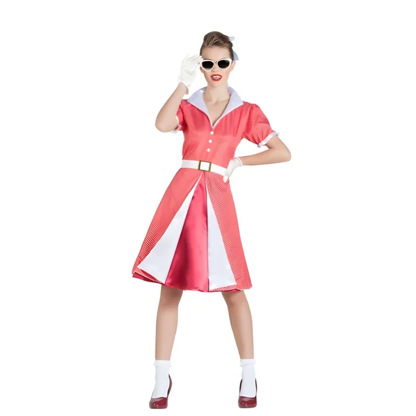 Disfraz de Pin up años 50 rosa para mujer