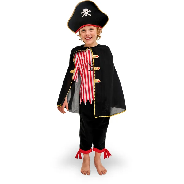 Disfraz de pirata clásico con capa para niño