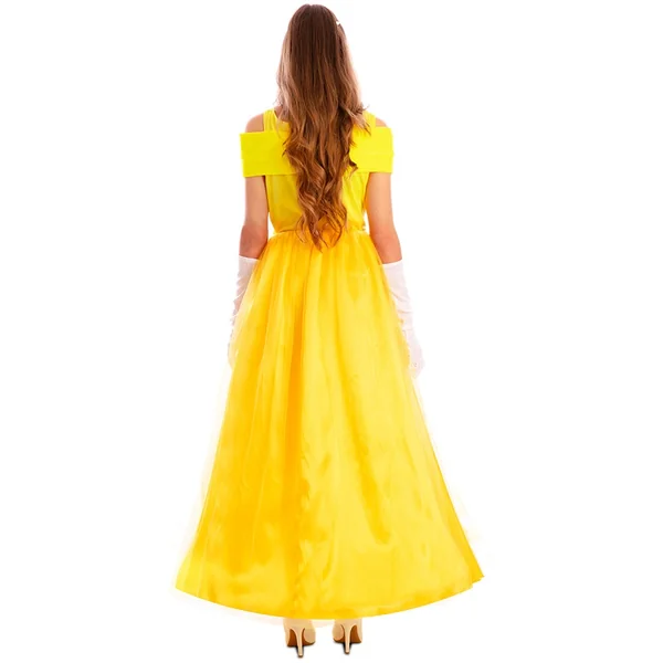 Disfraz de princesa de cuento amarillo para mujer - Imagen 3