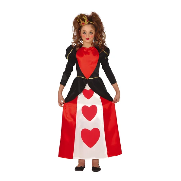 Disfraz de reina de corazones clásico para niña