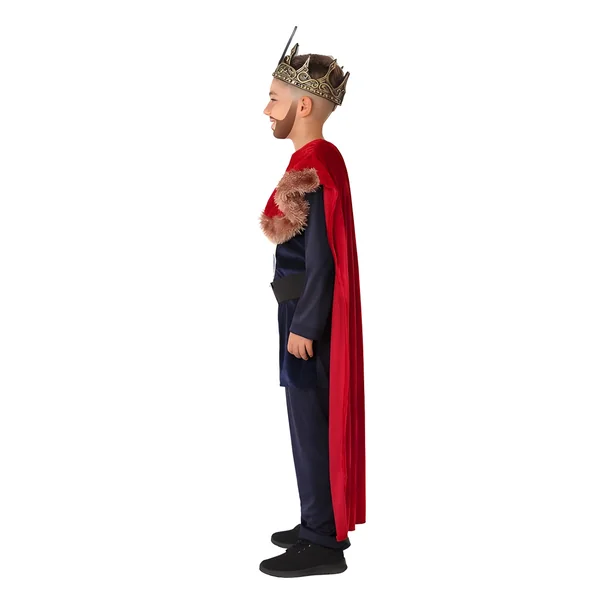Disfraz de rey medieval rojo para niño - Imagen 2