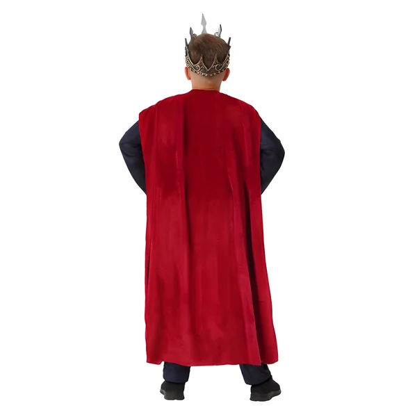 Disfraz de rey medieval rojo para niño - Imagen 3