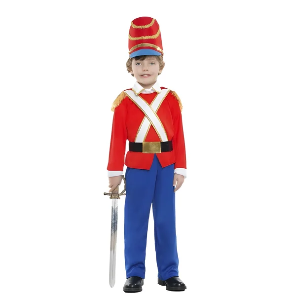 Disfraz de soldadito de plomo rojo y azul para niño