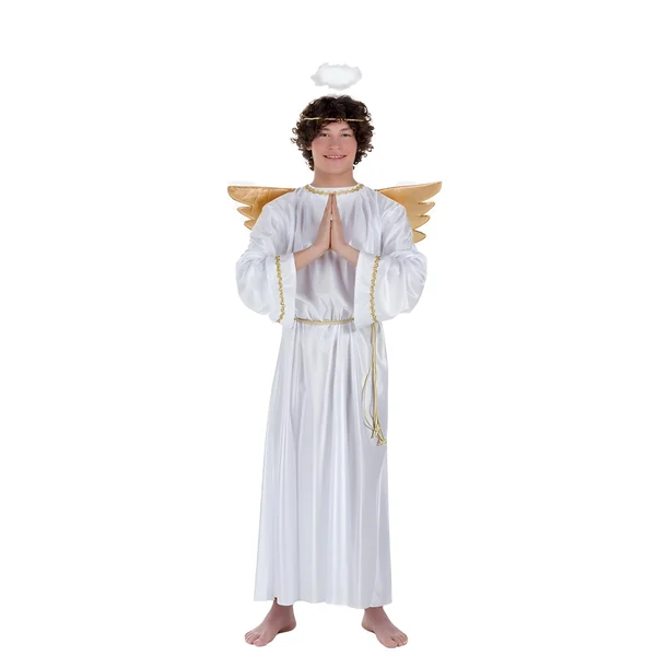 Disfraz de ángel con alas doradas para hombre