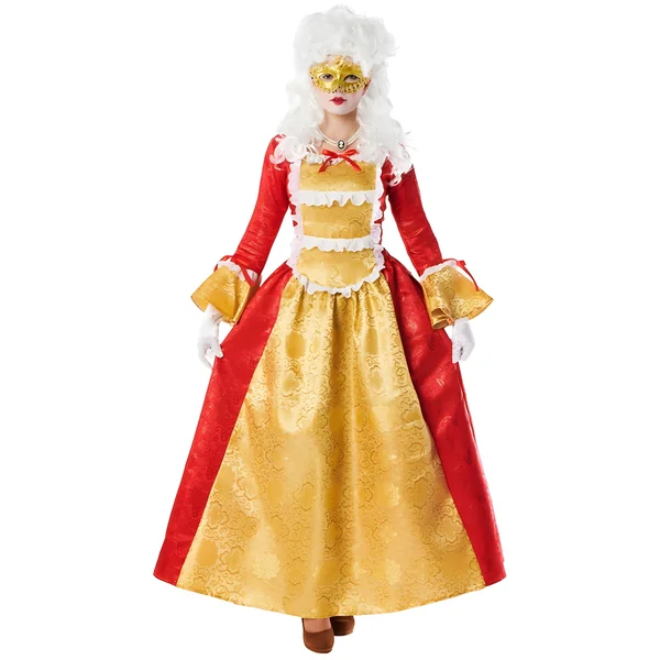 Disfraz de época rojo para mujer