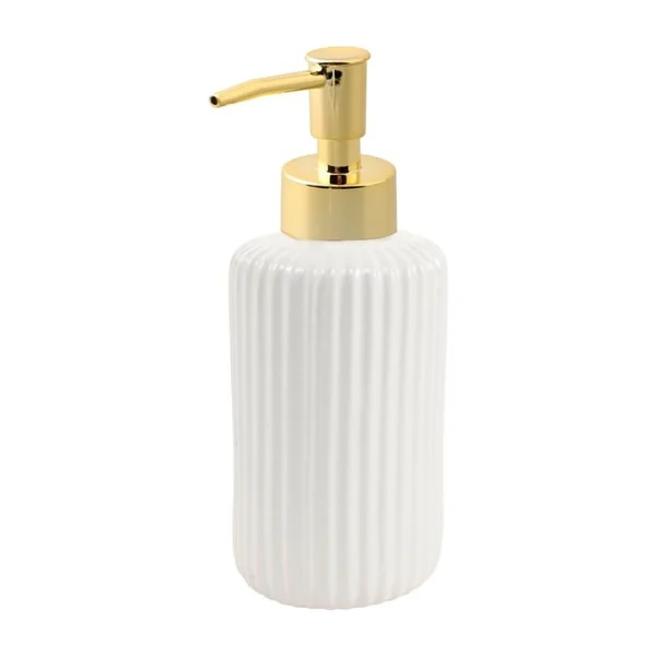 Dispensador de jabón blanco de 18,5 cm