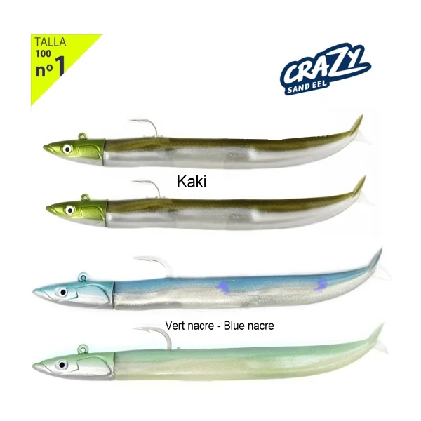 Doble Combo Vinilo Fiiish Crazy Sand Eel 100 Off Shore 10g