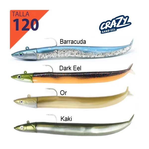 Doble Combo Vinilo Fiiish Crazy Sand Eel 120 Off Shore 15g