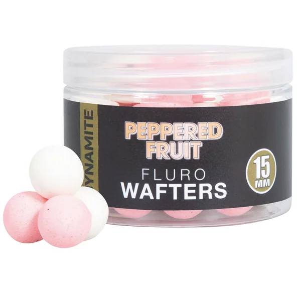 Dynamite Baits Peppered Fruit Fluoro Wafters (15 mm)