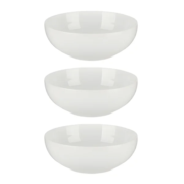 Ensaladera de 26 cm redondo de porcelana - 3 unidades