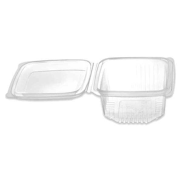 Envase de 0,375 L transparente con tapa bisagra - 4 unidades