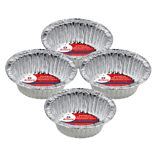 Envase de 10,5 x 3,3 cm desechable redondo - 6 unidades