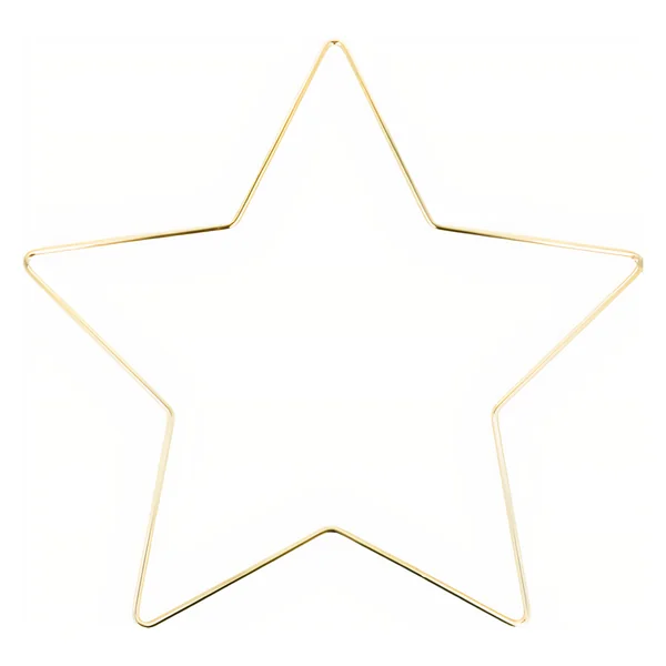 Estrella metálico dorado de 28 cm - 1 unidad