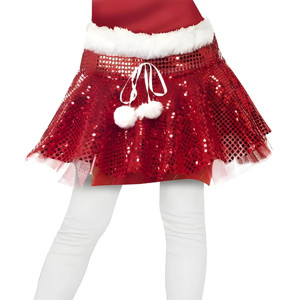 Falda de tutú rojo con lentejuelas infantil