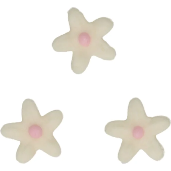 Figuras de azúcar de crisantemos blancos - FunCakes - 30 unidades