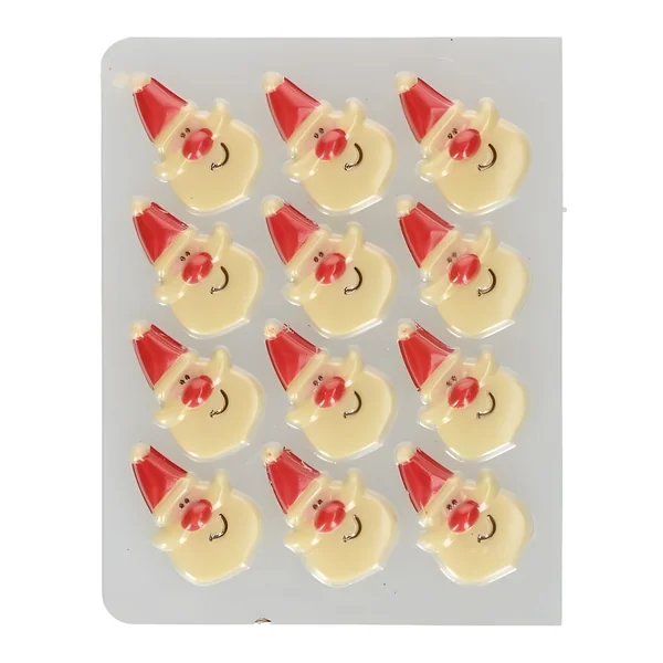 Figuras de chocolate blanco de Santa - 12 unidades