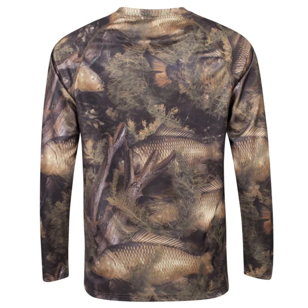 Fishouflage Carpa Camiseta de Manga Larga M