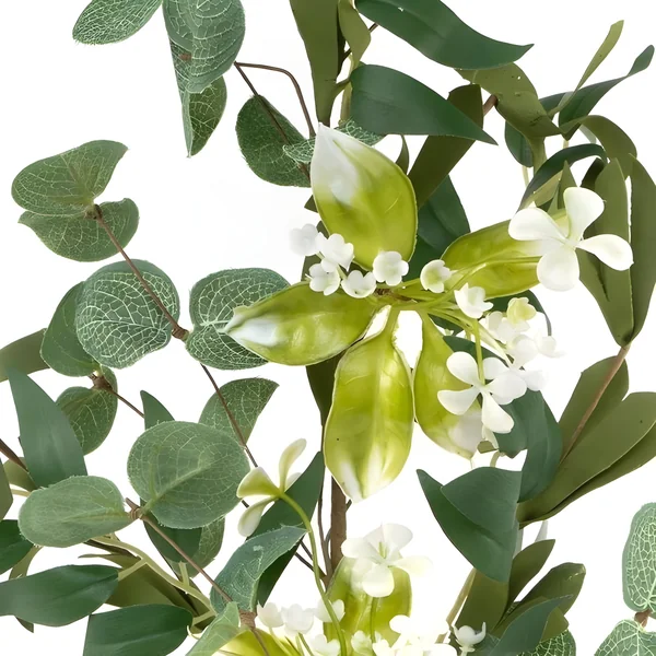Flor decorativa artificial verde de 56 cm - Imagen 2
