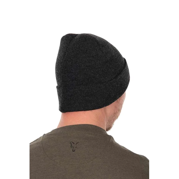 Fox Collection Gorro Beanie Negro/Naranja - Imagen 3