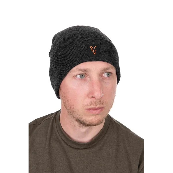 Fox Collection Gorro Beanie Negro/Naranja - Imagen 6