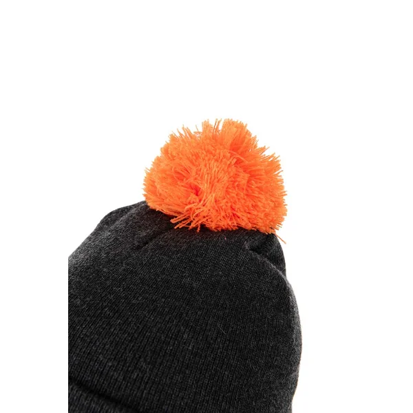 Fox Collection Gorro con Pompón Negro/Naranja - Imagen 2