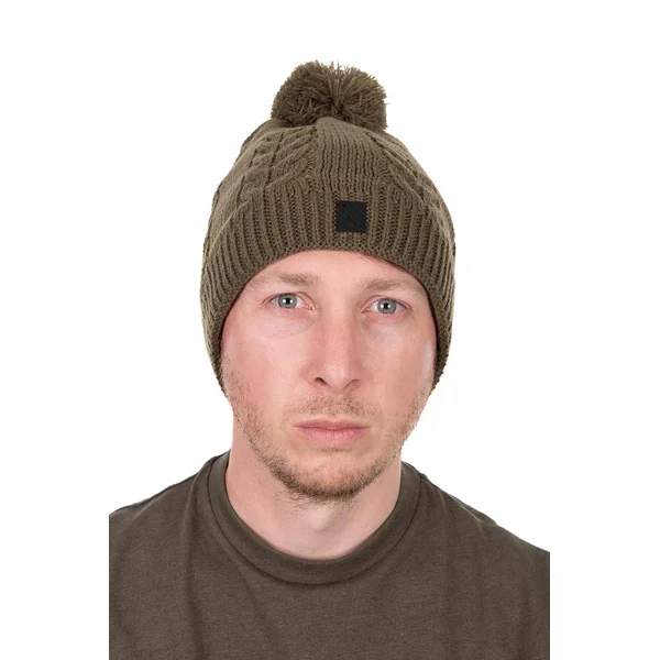 Fox Gorro de Pesca Tejido con Borla Color Caqui - Imagen 4