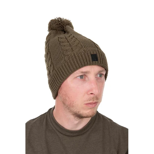 Fox Gorro de Pesca Tejido con Borla Color Caqui - Imagen 5