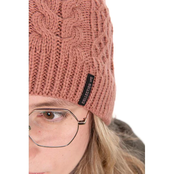 Fox Gorro de Pesca Tejido para Mujer con Borla