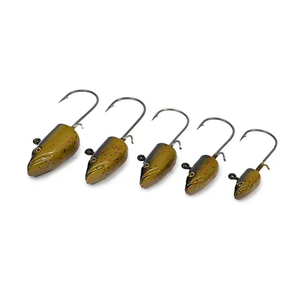 Fox Rage Eel'Head Green Pumpkin Jighead 5g (4 pzas.)