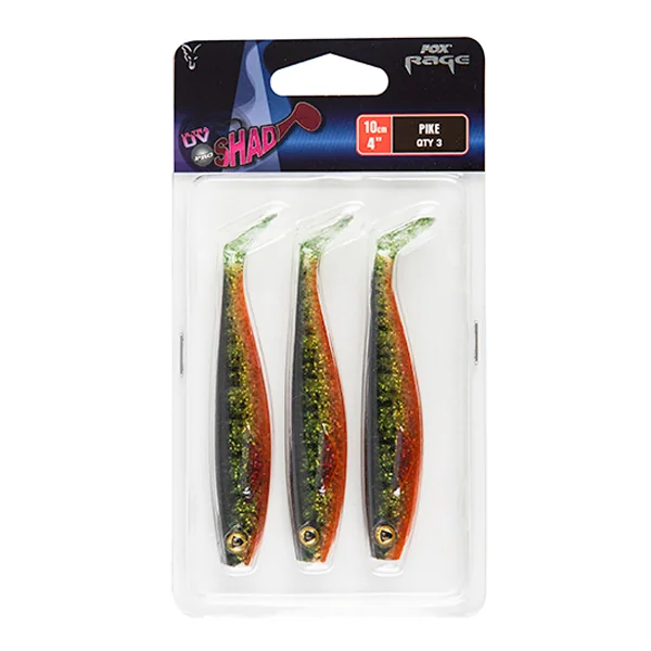 Fox Rage Pro Shad Pack 10cm/4" UV Pike (3pcs)
