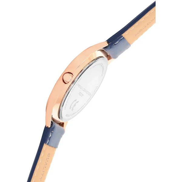 French Connection Rose Case Round Shape Blue Strap Quartz Watch - Imagen 5