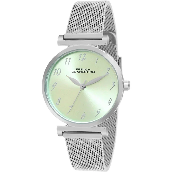 French Connection Silver Case Round Shape Silver Strap Quartz Watch - Imagen 2