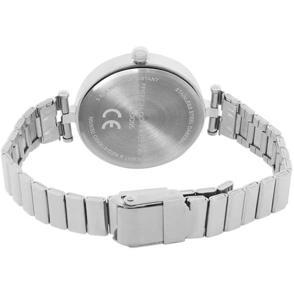 French Connection Silver Case Round Shape Silver Strap Quartz Watch - Imagen 4