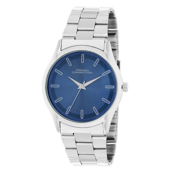 French Connection Silver Case Round Shape Silver Strap Quartz Watch - Imagen 2