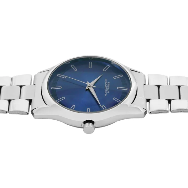 French Connection Silver Case Round Shape Silver Strap Quartz Watch - Imagen 3