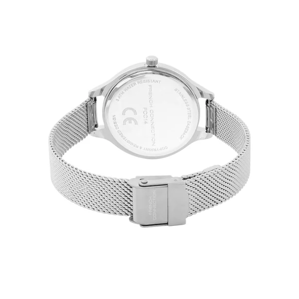 French Connection Silver Case Round Shape Silver Strap Quartz Watch - Imagen 4