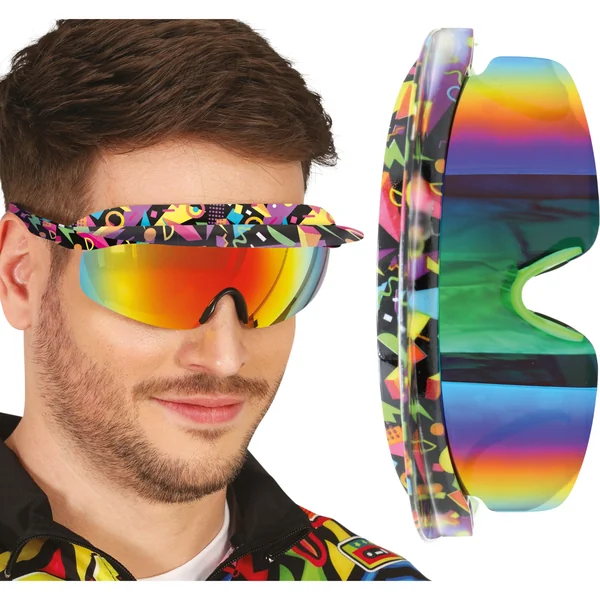 Gafas años 80 retro deportivas con lente espejo