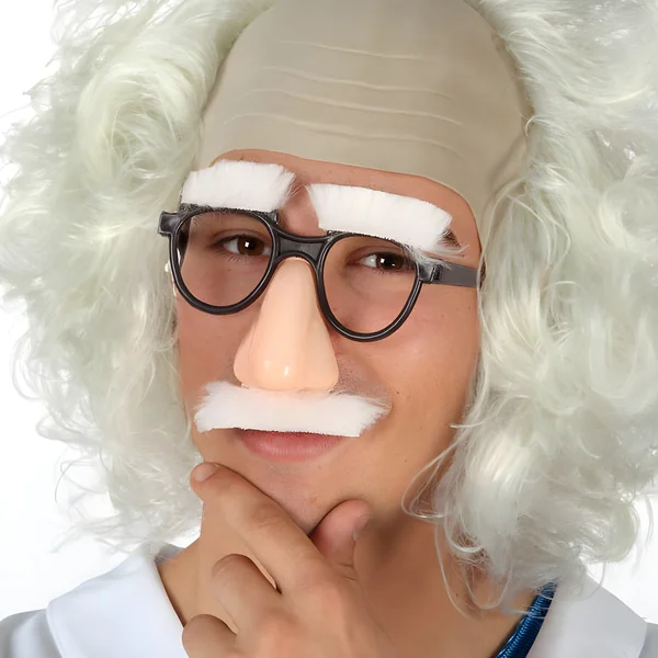 Gafas con nariz y bigote blanco