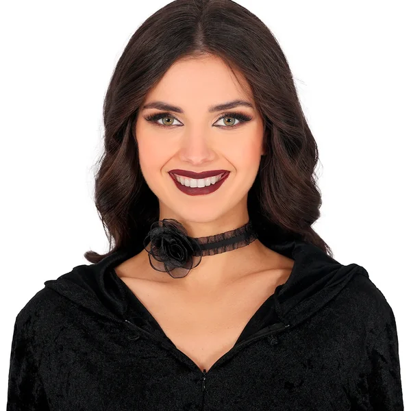 Gargantilla con rosa negra - Imagen 2