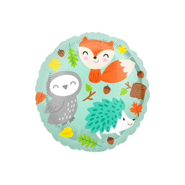 Globo de Animales del Bosque risueños de 43 cm - Anagram
