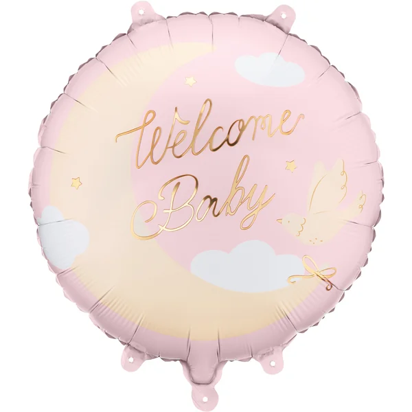 Globo de corazón Welcome Baby de 35 cm