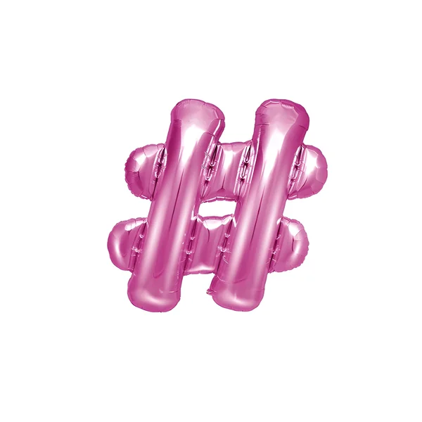 Globo de letra rosa de 35 cm - PartyDeco - Imagen 2