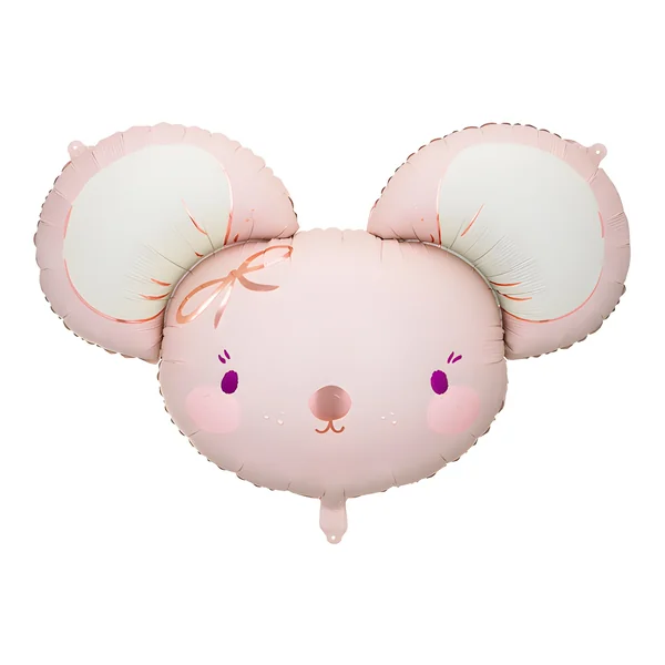 Globo de ratoncia rosa de 96 x 64 cm - PartyDeco