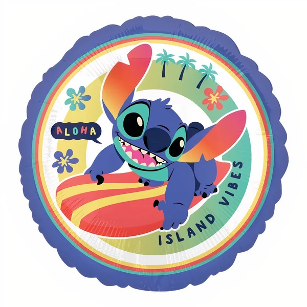 Globo de Stitch surfero de 45 cm