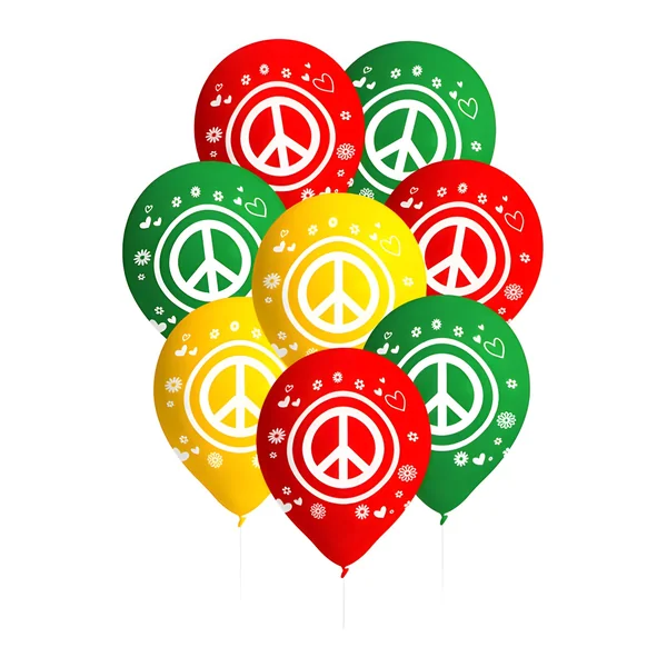 Globos de látex de Hippie de 27 cm - 8 unidades
