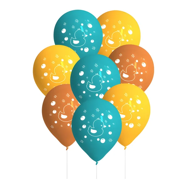 Globos de látex de Patitos de 27 cm - 8 unidades