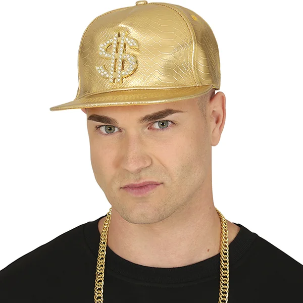 Gorra de dólar dorada